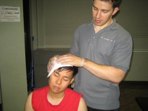 Bleeding head injury in Calgary First Aid